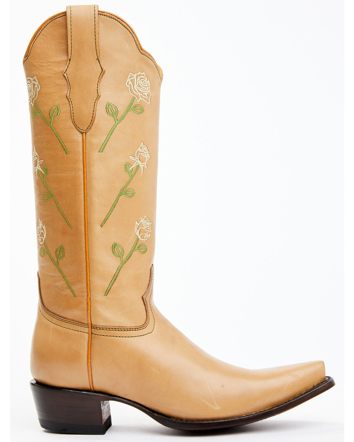 Image #2 - Planet Cowboy Women's Saharan Dozen Roses Western Boot - Snip Toe, Tan, hi-res