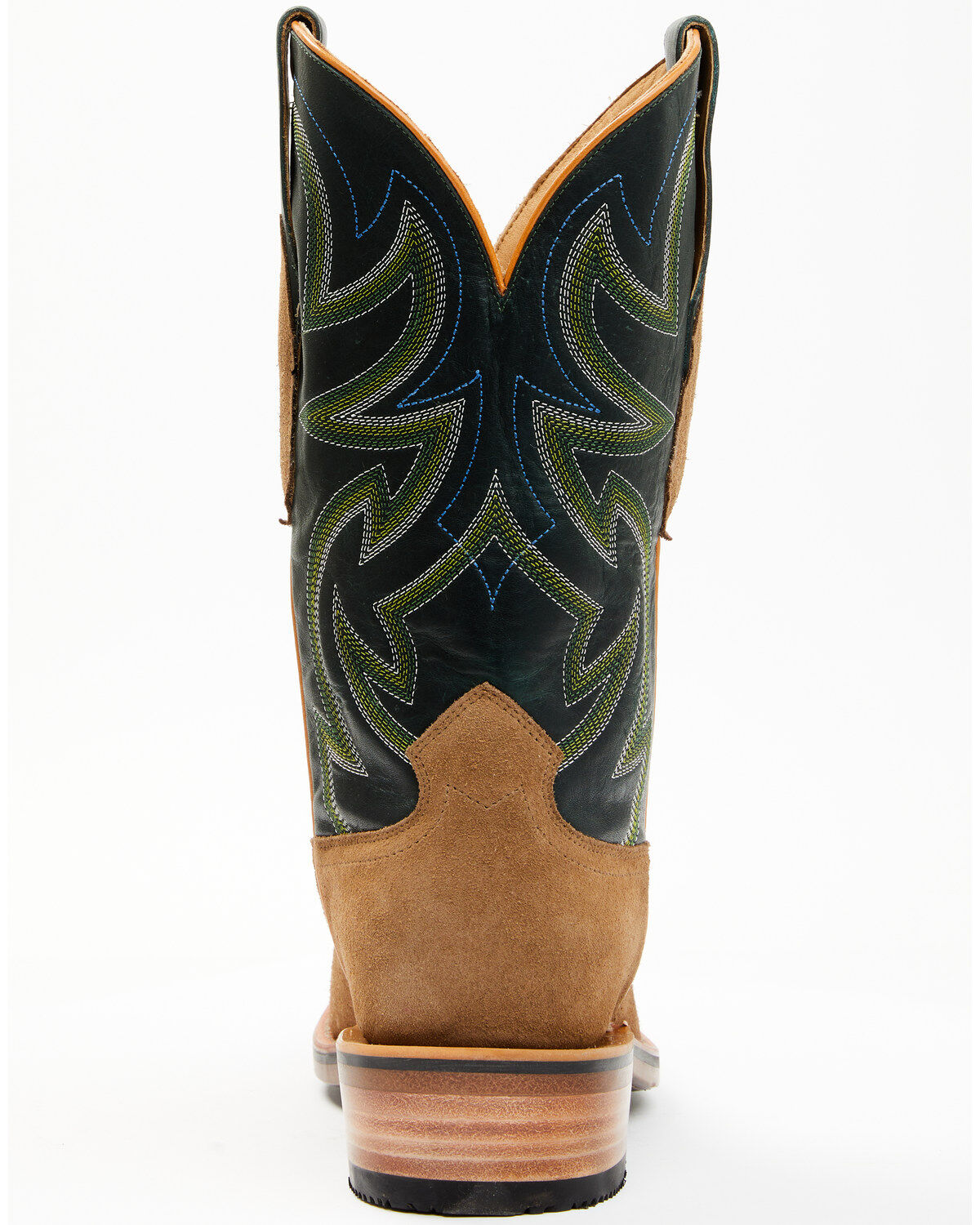Image #5 - RANK 45® Men's Archer Roughout Western Boots - Square Toe, Forest Green, hi-res