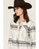 Image #2 - Idyllwind Women's Mayfair Southwestern Plaid Print Long Sleeve Pearl Snap Flannel Shirt, Dusty Blue, hi-res