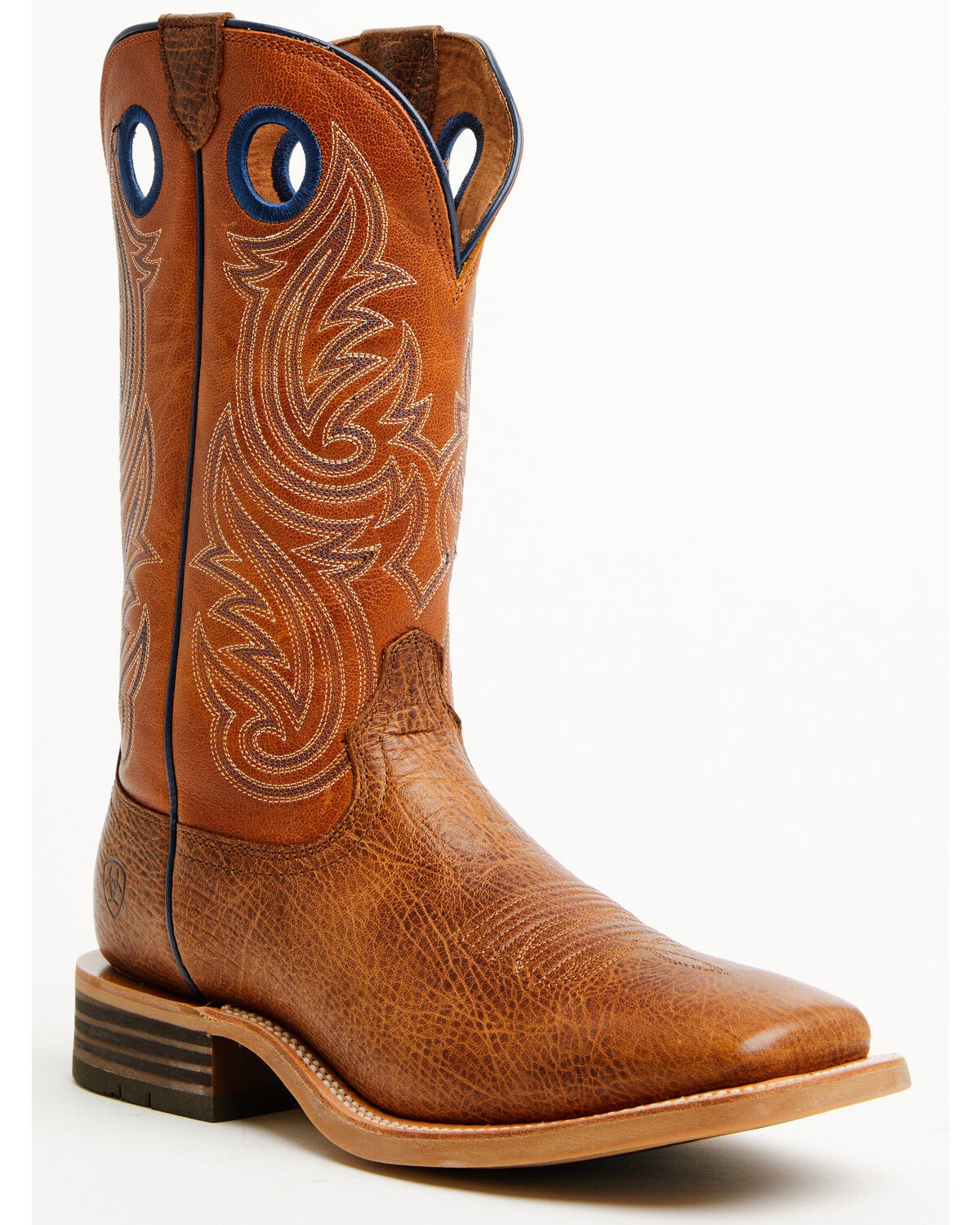 Ariat Men's HIghland Toughstock Performance Western Boots - Broad Square Toe, Brown, hi-res