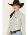 Image #2 - Wrangler Retro Women's Striped Long Sleeve Snap Western Shirt, Green, hi-res