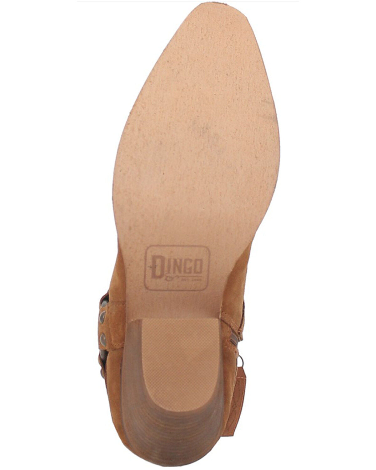Image #7 - Dingo Women's Buckskin Western Fashion Booties - Snip Toe, Brown, hi-res