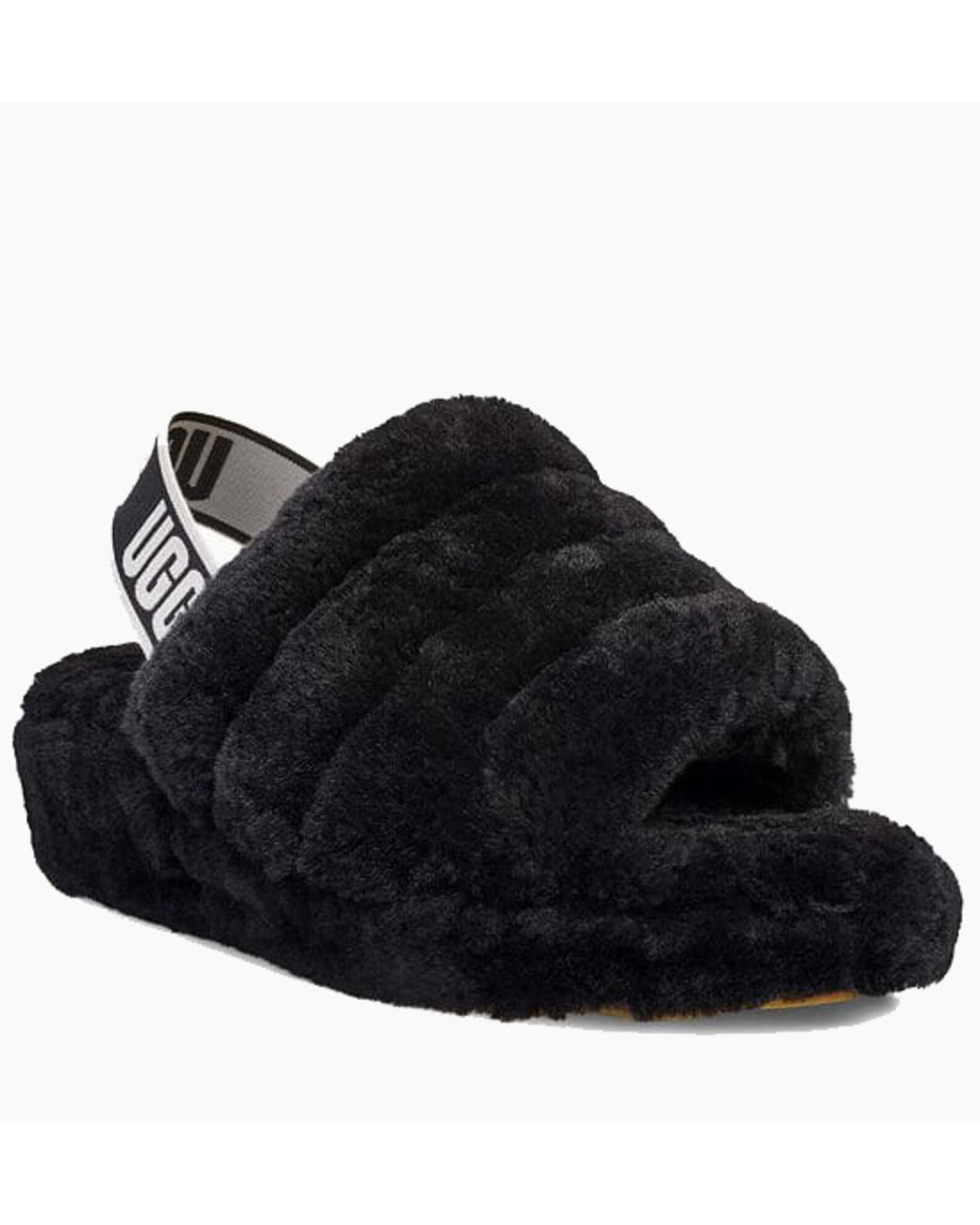 Fuzzy slippers ugg clearance