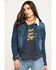 Image #1 - Shyanne Women's Medium Denim Sherpa Trucker Jacket , , hi-res