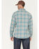 Image #4 - Ariat Men's FR Cobb Plaid Print Long Sleeve Snap Work Shirt, Teal, hi-res