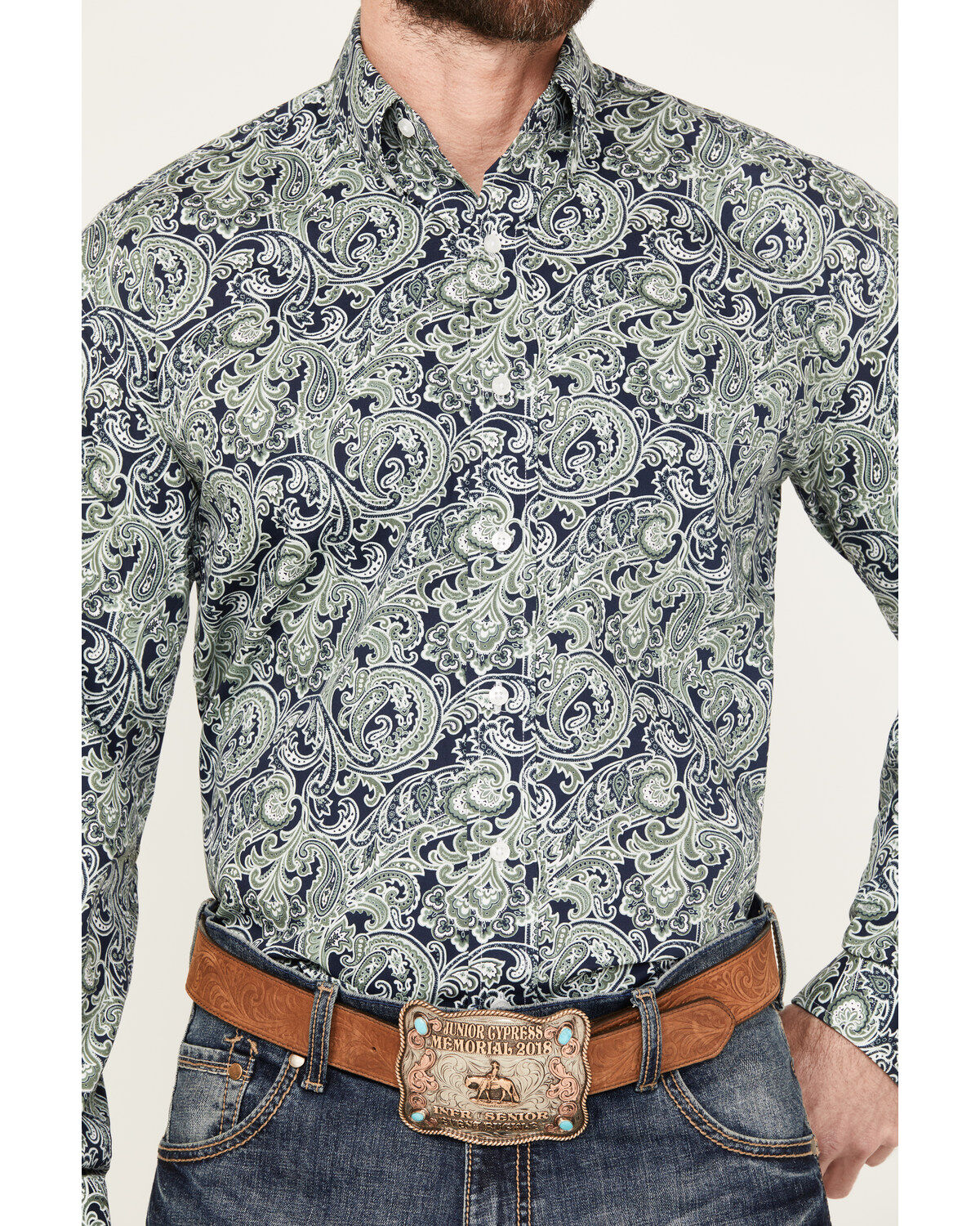 Image #3 - Stetson Men's Paisley Print Long Sleeve Button Down Western Shirt, , hi-res