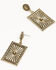 Image #1 - Shyanne Women's Golden Skyland Concho Statement Earrings, Gold, hi-res