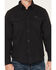 Image #3 - Seager Men's Calico Solid Long Sleeve Button-Down Flannel Shirt, Black, hi-res