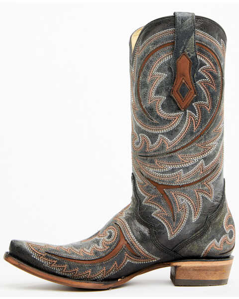 Image #3 - Corral Men's Triad Inlay Western Boots - Snip Toe , Black, hi-res