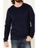 Image #3 - North River Men's Moleskin Crew Long Sleeve T-Shirt, Blue, hi-res