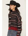 Image #2 - Rock & Roll Denim Women's Southwestern Print Sweater, Black, hi-res