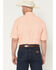 Image #4 - George Strait by Wrangler Men's Geo Print Short Sleeve Button-Down Stretch Western Shirt - Tall, Orange, hi-res
