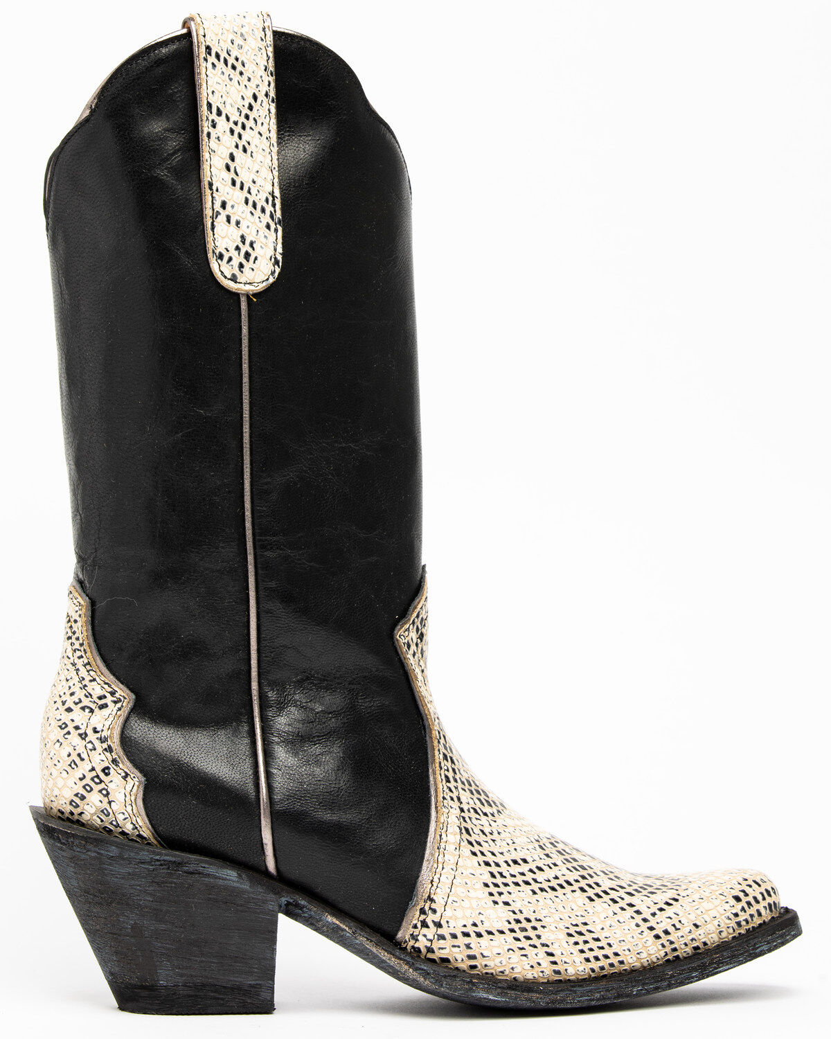 Image #2 - Idyllwind Women's Lonestar Western Boots - Round Toe, Black/white, hi-res