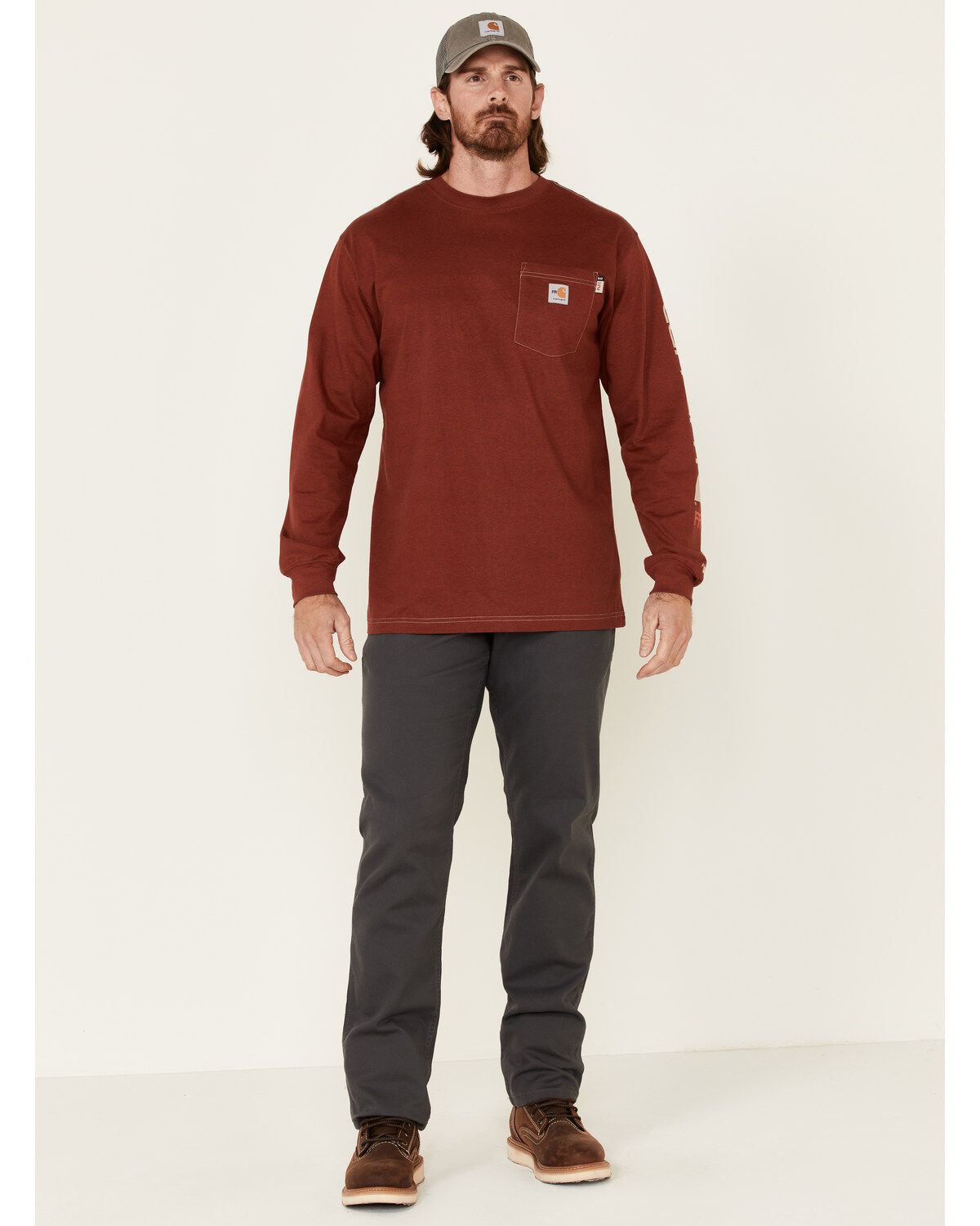 Image #1 - Carhartt Men's FR Shadow Rugged Flex Relaxed Work Pants, Dark Grey, hi-res