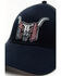 Cody James Men's Long Horn Skull Flag Embroidered Mesh-Back Ball Cap , Navy, hi-res