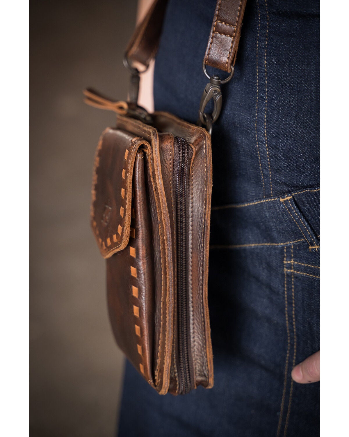Image #7 - STS Ranchwear by Carroll Women's Bandera Quickdraw Crossbody Wallet, Chocolate, hi-res