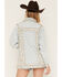 Image #4 - Azalea Wang Women's Light Wash Studded Button-Down Denim Jacket, Light Wash, hi-res