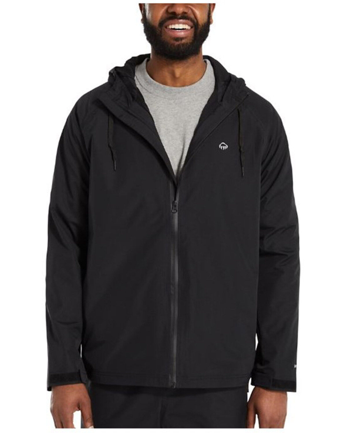 Image #1 - Wolverine Men's 1-90 Hooded Rain Work Jacket, Black, hi-res