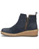 Image #3 - Born Women Vaughn Wedge Booties - Round Toe, Navy, hi-res