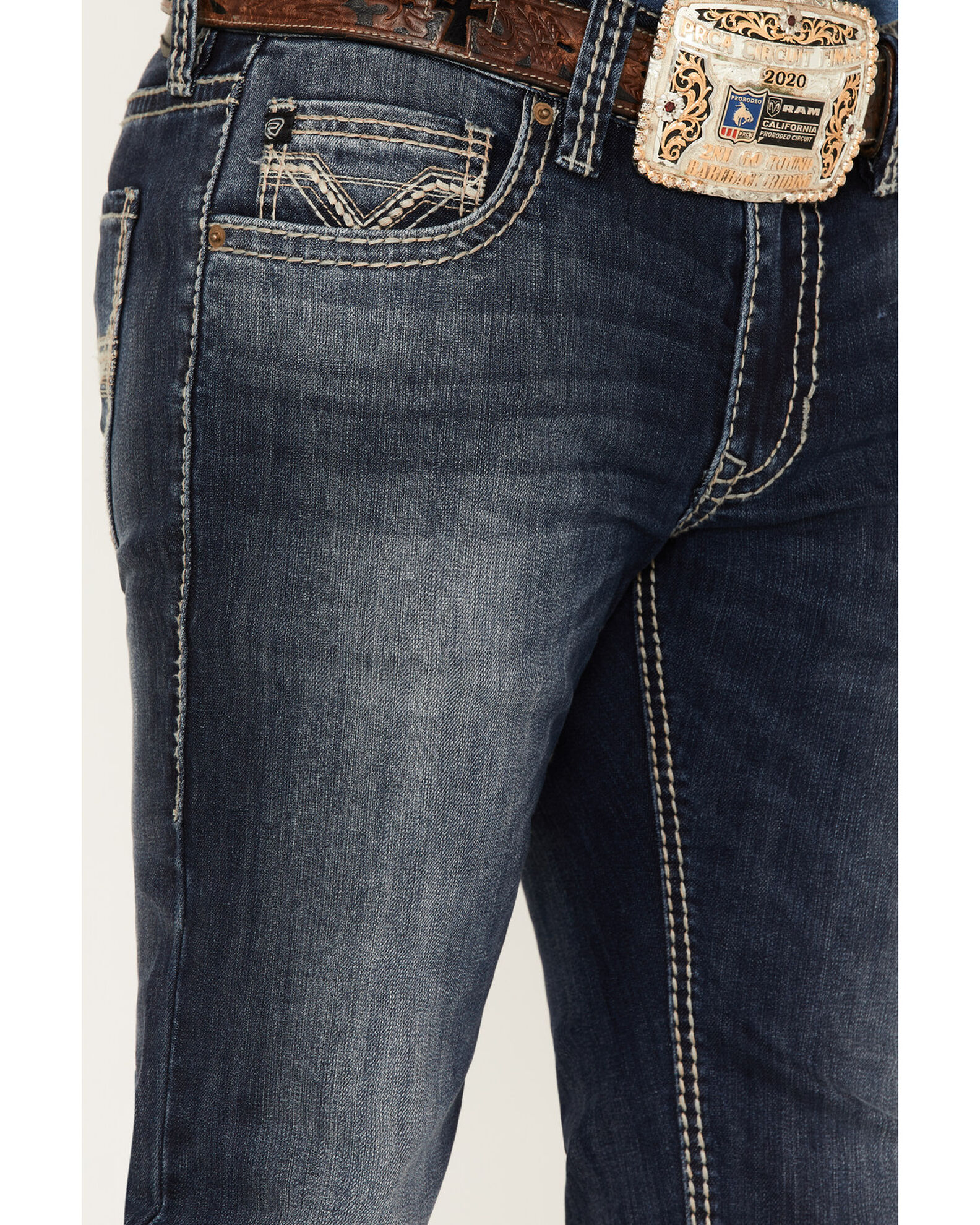 Rock & Roll Denim Men's Rifle Dark Wash Vintage Reflex Slim Stretch Skinny Jeans