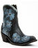 Image #1 - Carborca Silver by Liberty Black Women's Loren Tonal Floral Embroidered Western Fashion Booties - Snip Toe, Black, hi-res