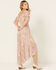 Wild Moss Women's Patchwork Floral Paisley Print Dress, Ivory, hi-res