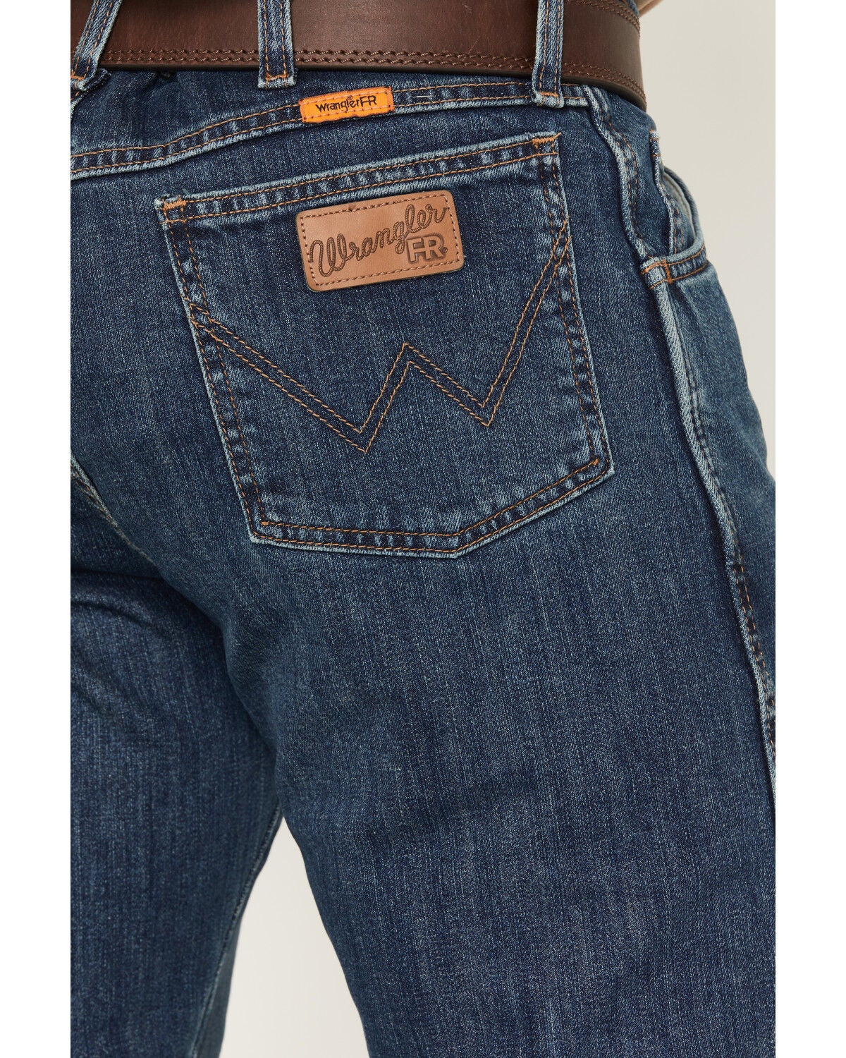 Image #4 - Wrangler Men's FR Dark Wash Advanced Comfort Regular Fit Stretch Denim Work Jeans, Blue, hi-res