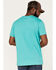 Image #4 - Rock & Roll Denim Men's Scenic Steer Head Graphic T-Shirt, Turquoise, hi-res