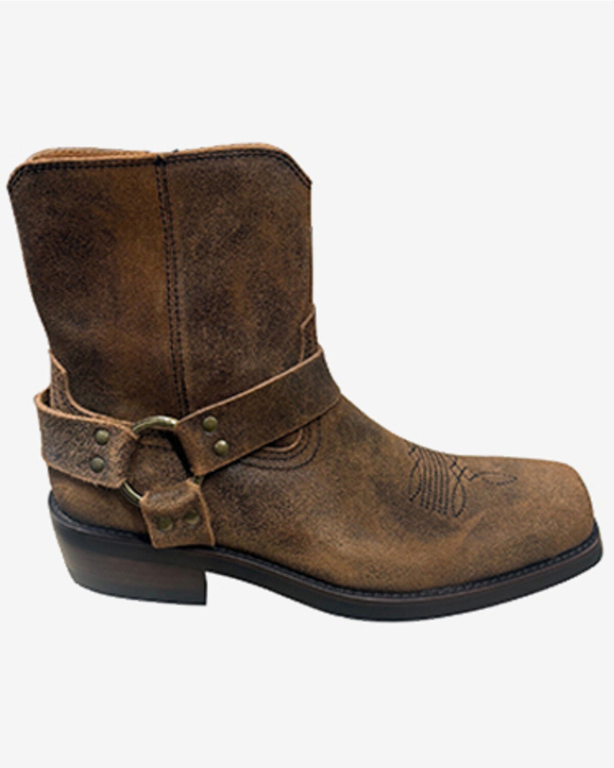 Frye Women's Jeremy Harness Inside Zip Ankle Boots - Square Toe, Chocolate, hi-res