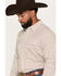 Image #2 - Gibson Trading Co Men's Whiskey Class Medallion Print Long Sleeve Snap Western Shirt, Cream, hi-res