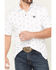 Image #3 - Cowboy Hardware Men's Steerhead Print Short Sleeve Snap Polo, White, hi-res