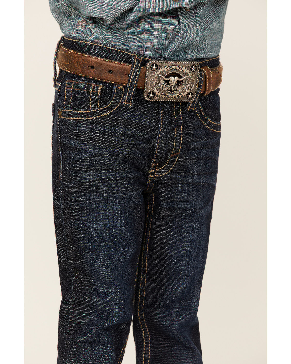 Image #4 - Cody James Boys' Sheridan Dark Wash Mid Rise Stretch Slim Straight Jeans - Sizes 4-8, , hi-res