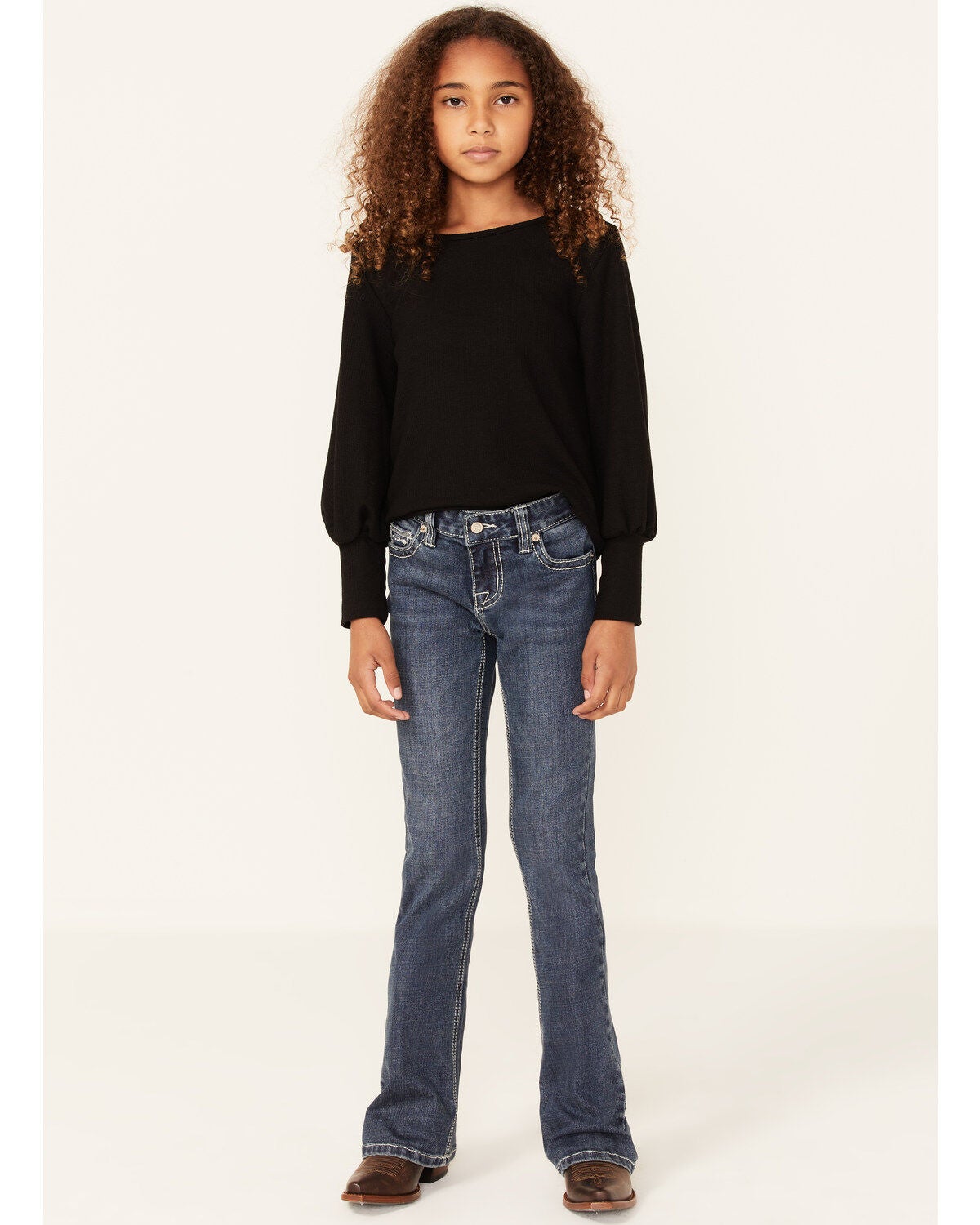 rolled up bootcut jeans