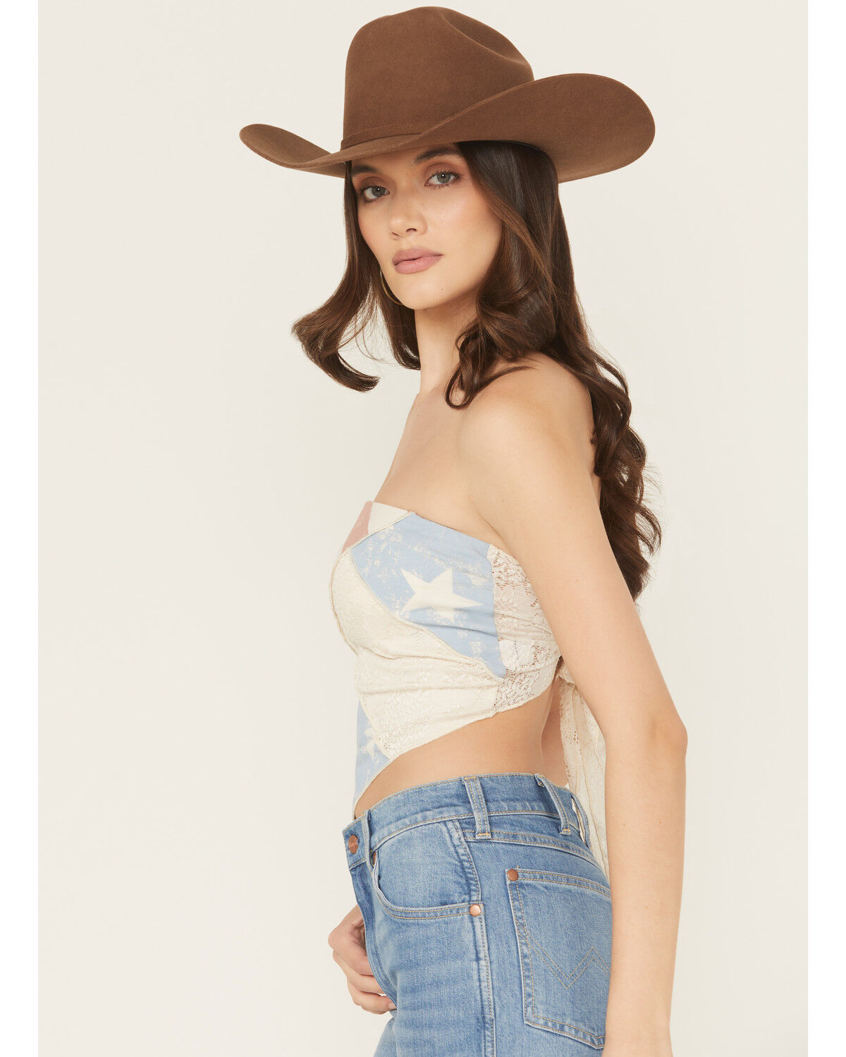 Image #2 - Originality Women's American Flag Bandana Top, White, hi-res