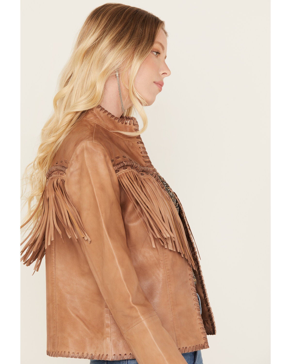 Image #2 - Idyllwind Women's Daisy Leather Fringe Jacket, , hi-res