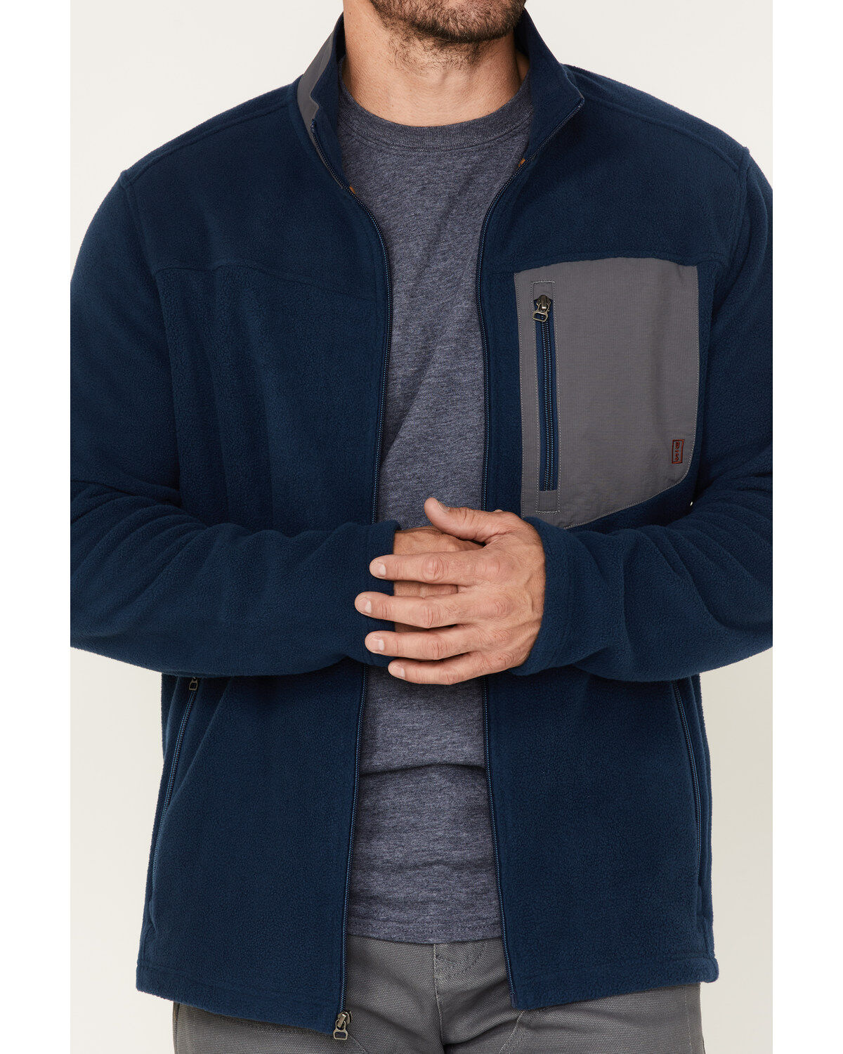 Image #3 - Brothers and Sons Men's Polar Fleece Zip Jacket, Blue, hi-res