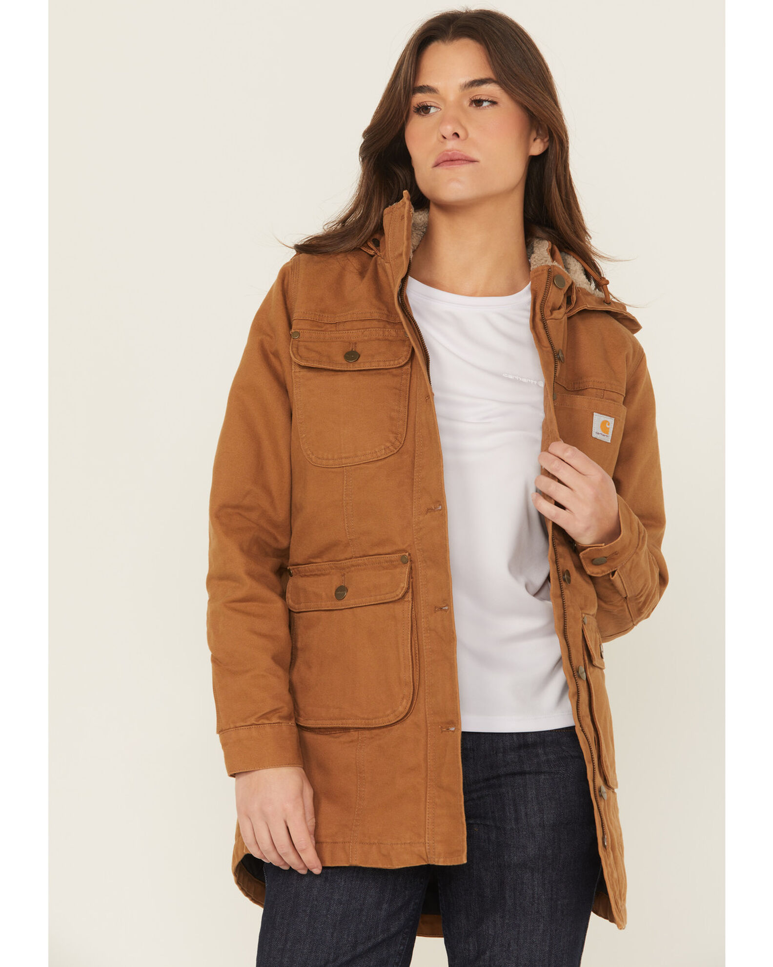 Carhartt Women s Loose Fit Weathered Duck Coat Boot Barn