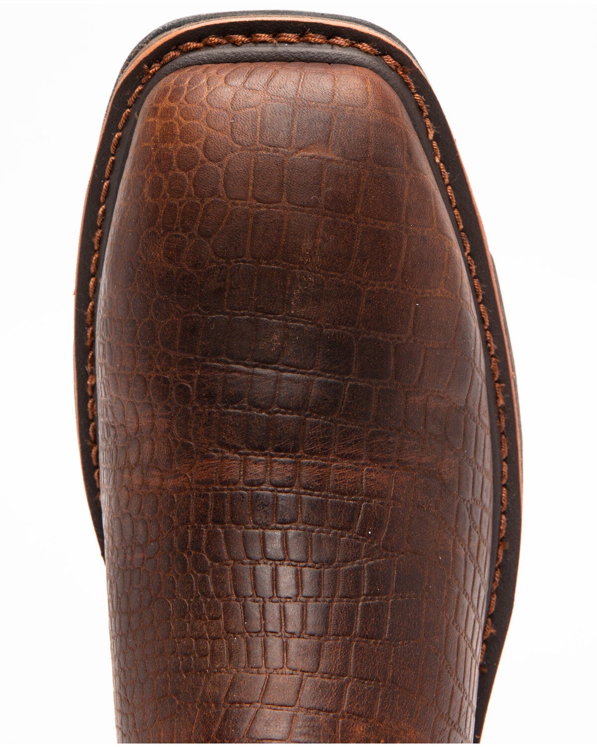 Image #6 - Ariat Brown Croc Print Workhog Waterproof Work Boots - Composite Toe, , hi-res