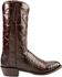 Image #2 - Lucchese Men's Charles Crocodile Belly Cowboy Boots - Round Toe, Black Cherry, hi-res