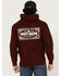 Image #1 - Boot Barn Men's American Classics Hooded Sweatshirt, Burgundy, hi-res