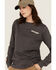 Image #2 - Wrangler Women's FR Eagle Long Sleeve Graphic Work T-Shirt - Plus, Charcoal, hi-res