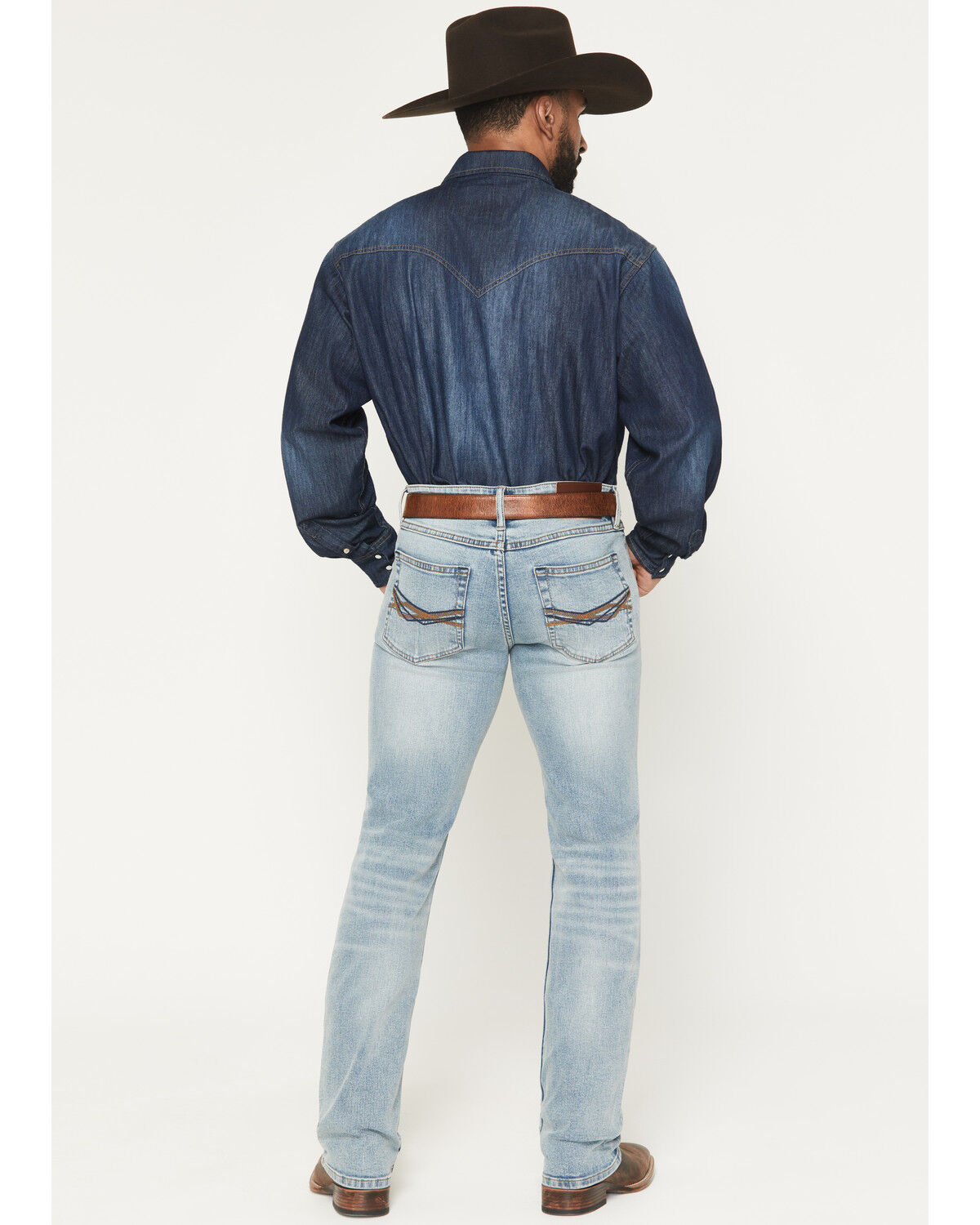 Image #3 - RANK 45® Men's Somerset Wash Ambush Slim Straight Performance Stretch Denim Jeans, Light Wash, hi-res