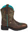 Justin Women's Mandra Chocolate Western Boots - Broad Square Toe, Chocolate, hi-res