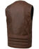 Image #2 - Milwaukee Leather Men's Gambler Concealed Carry Vintage Motorcycle Leather Vest - 5X, Brown, hi-res