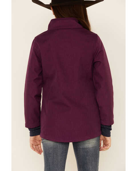 Cruel Girl Girls' Solid Purple Bonded Softshell Zip-Front Jacket , Purple, hi-res