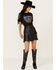 Image #1 - Idyllwind Women's Irene Fringe Faux Leather Skirt, Black, hi-res