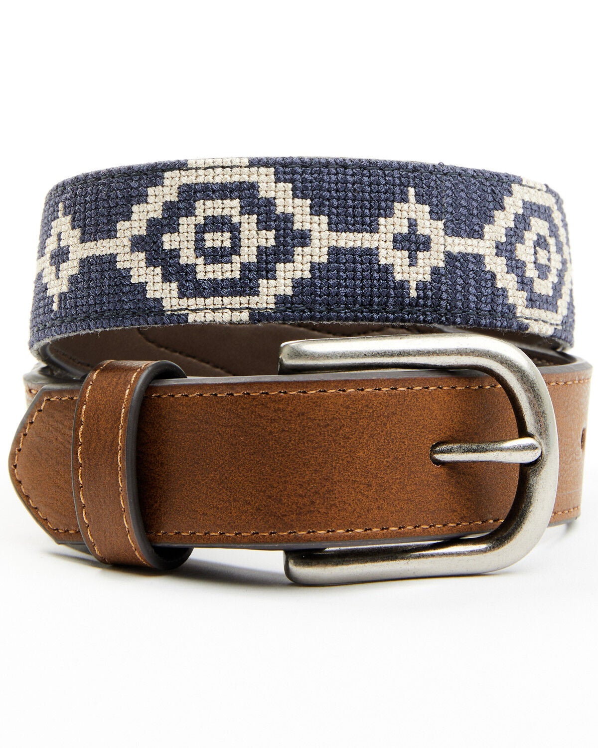 Cody James Boys' Southwestern Braided Belt, Blue, hi-res