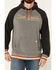 Cinch Men's Vintage Logo Raglan Hooded Sweatshirt , Grey, hi-res