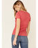 Image #5 - Rock & Roll Denim Women's Red Texas Rodeo Tee, Red, hi-res