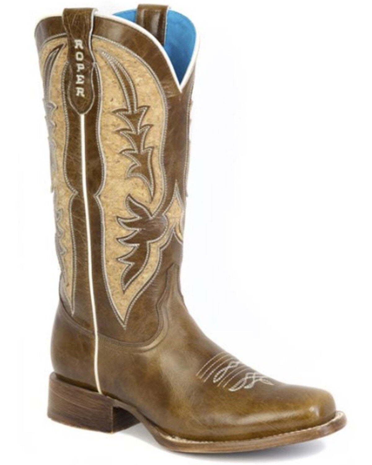 Image #1 - Roper Women's Stand Out Western Boots - Square Toe, Brown, hi-res